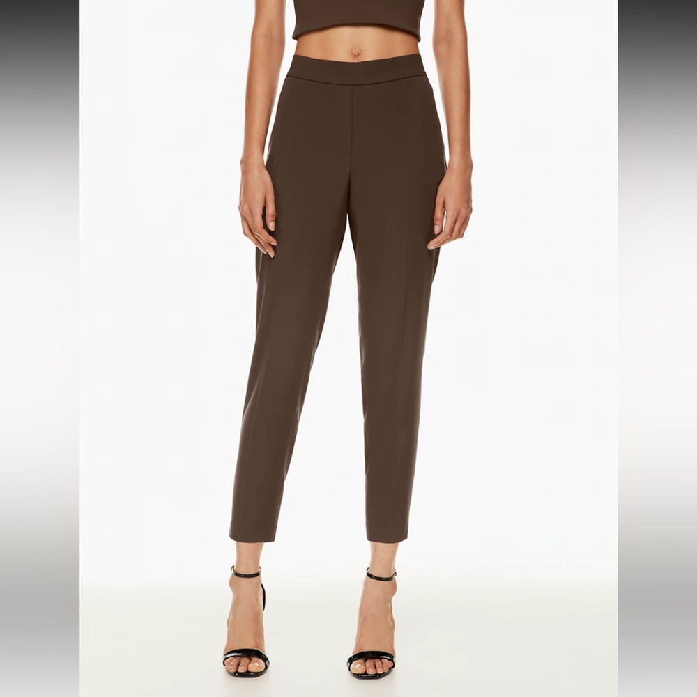 Babaton Conan crepe pant from Aritzia - in expresso bean